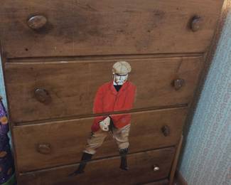 Vintage Painted Pine Chest of Drawers
