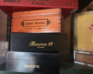 Collection of Four Vintage Cigar Boxes