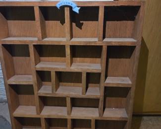 Vintage Wooden Shadow Box Display Shelf