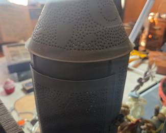 Vintage Paul Revere Style Punched Tin Candle Lantern