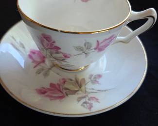 Crown Staffordshire Fine Bone China Teacup and Saucer