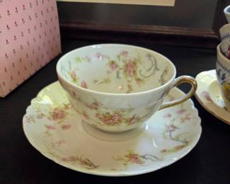 Haviland Limoges Floral Tea Cup and Saucer