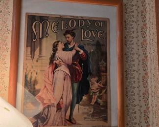 Vintage Sheet Music Cover: Melody of Love by H. Engelmann