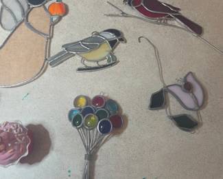 Assorted Stained Glass Suncatcher Ornaments