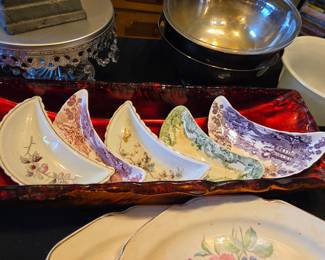 Vintage Transferware Bone Dishes