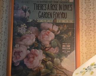 Vintage Sheet Music: There's A Rose In Love's Garden For You