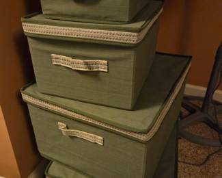 Set of Four Fabric Storage Bins