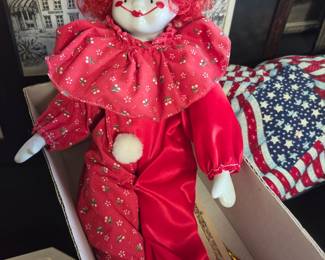 Vintage Porcelain Clown Doll