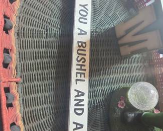 I Love You A Bushel And A Peck Wooden Slim Sign