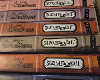 Collection of Seven Tim Holtz Alterations Stamp2Cut Cartridges for Sizzix Eclips