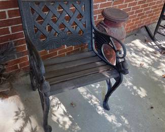 Griffens Cast Iron and Wood Garden Chair