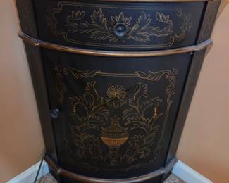 Painted Corner Cabinet with Urn Motif