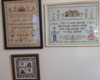 Collection of Three Vintage Framed Samplers