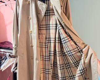 VTG Burberry Cotton Gabardine Trench Coat