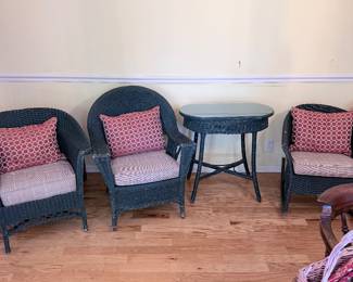 VTG Green Wicker Patio Furniture 
