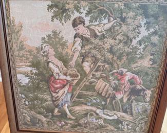 VTG Framed Jacquard Pastoral Tapestry 