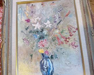 VTG Floral Painting by Sterling Strauser