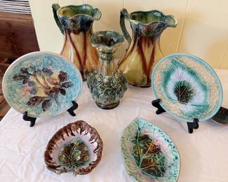 19th Century  Victorian Majolica  Tableware