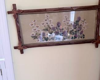 VTG  Framed Needlepoint 