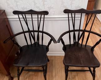 Pair of VTG Fan-Back Captains Chairs