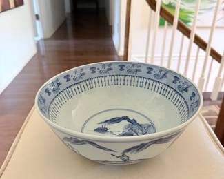VTG Blue and White Japanese Porcelain Bowl