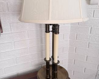 Three Light Bouillotte Brass Table Lamp