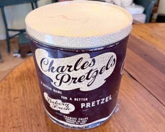 VTG Charles Pretzel Storage Tin