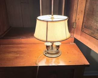 Brass 2 Light Bouillotte Table Lamp