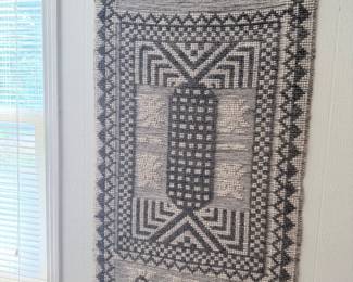 Moroccan -Style Woven Wool Wall Hanging