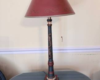 Decorative Turned Wood Table Lamp