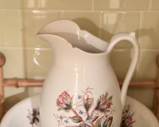 VTG  Ceramic Basin and Pitcher 