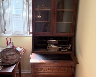 Walnut Secretary and Bookcase