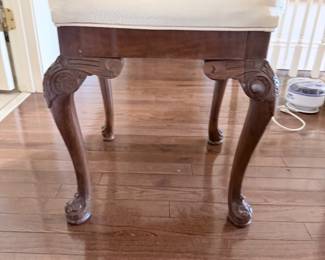 Mid 20th Century Chippendale-Style Vanity Bench
