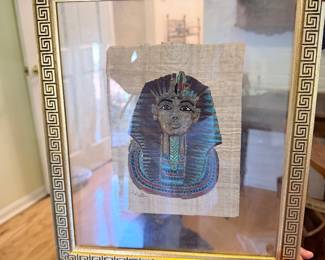 Egyptian Papyrus Depicting King Tut