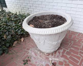 Pair of Large Concrete Pots