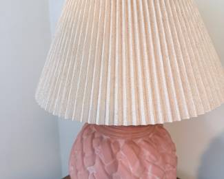 VTG 1970’s Italian  Pink Ceramic Table Lamp