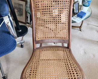 Victorian Rocker with Caned Bottom and Back 