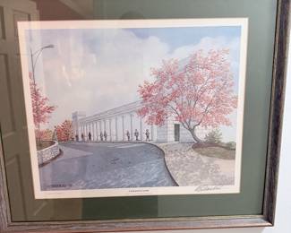 1978 Print “Colonnade” by C.G. Morehead