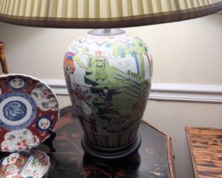 Chinese Famille Rose Converted Table Lamp