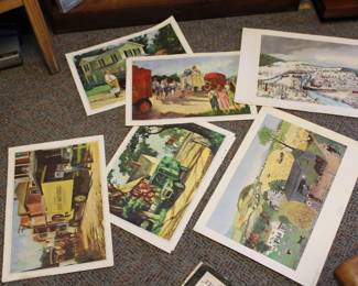 Grandma Moses six prints.