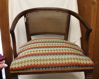 Vintage cane barrel back armchair in great condition