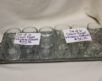 Crown Royal whiskey glasses