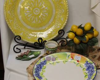Melamine platter set and two dishes from Italy