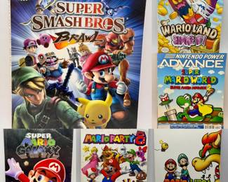 6) Mario Game Guides Including Smash Bros, Wario & More * Mario & Luigi: Bowser’s Inside Story Prima Games Premiere Edition\n* Mario Party 8 Prima Authorized Game Guide\n* Super Mario Galaxy Prima Games Premiere Edition\n* Nintendo Power Advance: Super Mario World / Super Mario Advance 2\n* Wario Land: Shake It! Prima Games Premiere Edition\n * Super Smash Bros. Brawl Prima Games Premiere Edition