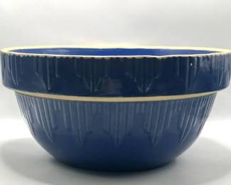 10” Blue Ceramic Kitchen Mixing Bowl