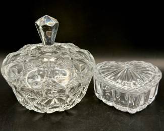 Bleikristall Beyer lead crystal & Heart Trinket Dishes