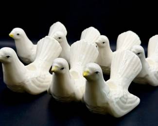 (7) Lovely Dove Candle Holders
