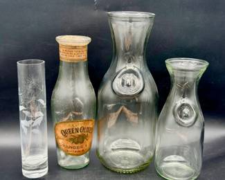 (4) Vintage Glass Bottles