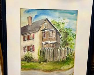 21” x 17” Unsigned Watercolor of A Home