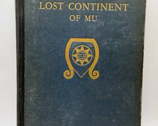 1926 The Lost Continent of Mu By James Churchward Pseudoscience Antique Hardcover Book